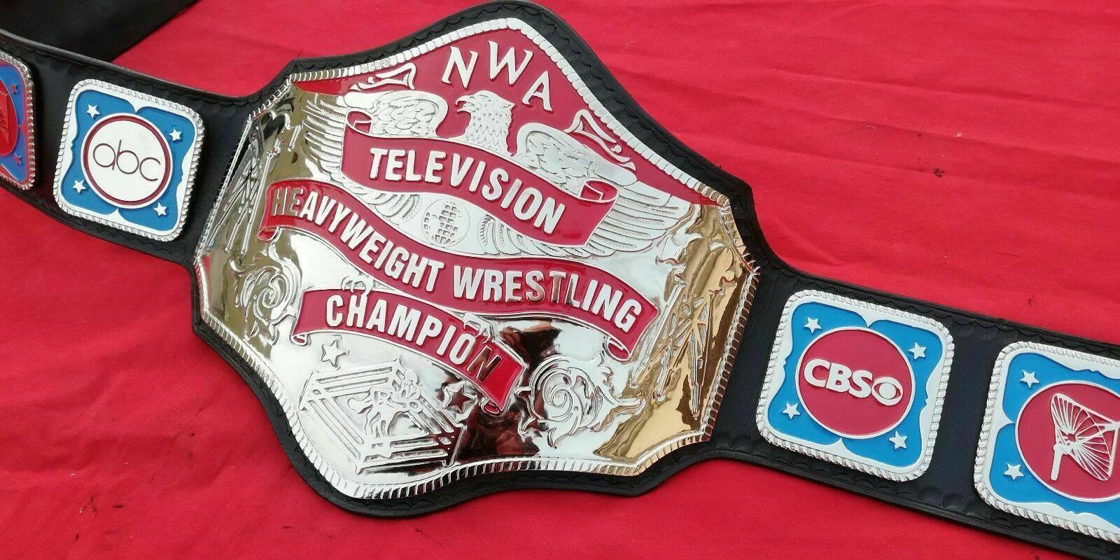 NWA TELEVISION HEAVYWEIGHT 24K NICKEL Wrestling Belt - Zees Belts