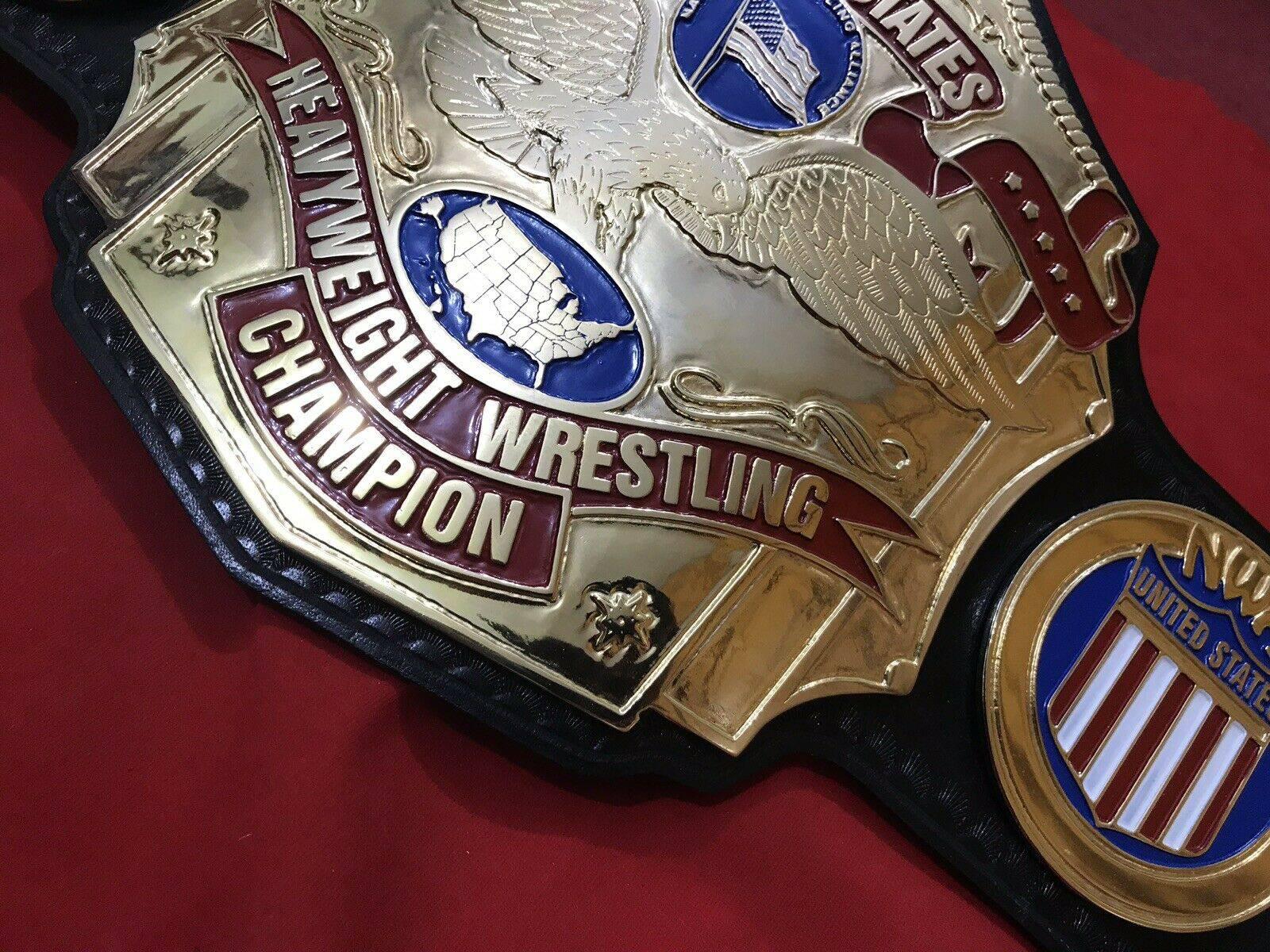NWA US HEAVYWEIGHT 24K Gold Zinc Championship Belt