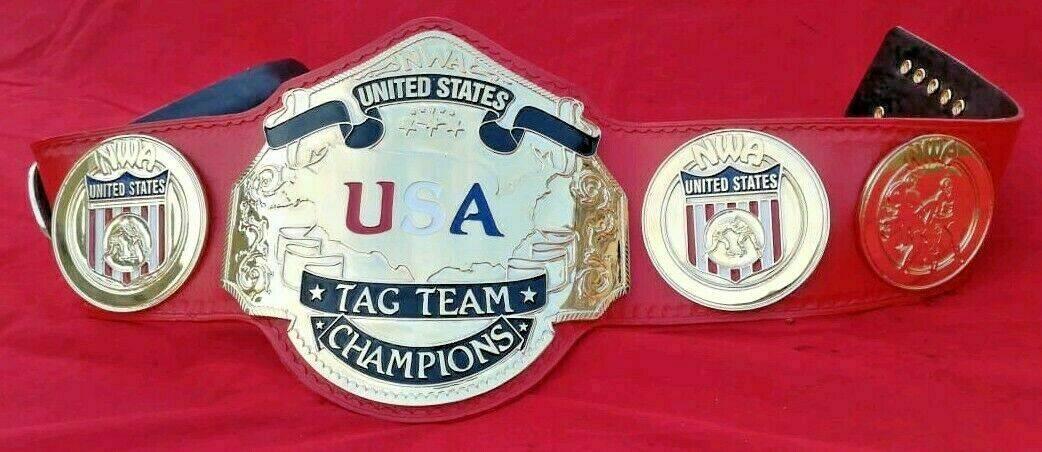 NWA USA TAG TEAM 24K GOLD Zinc Championship Belt - Zees Belts