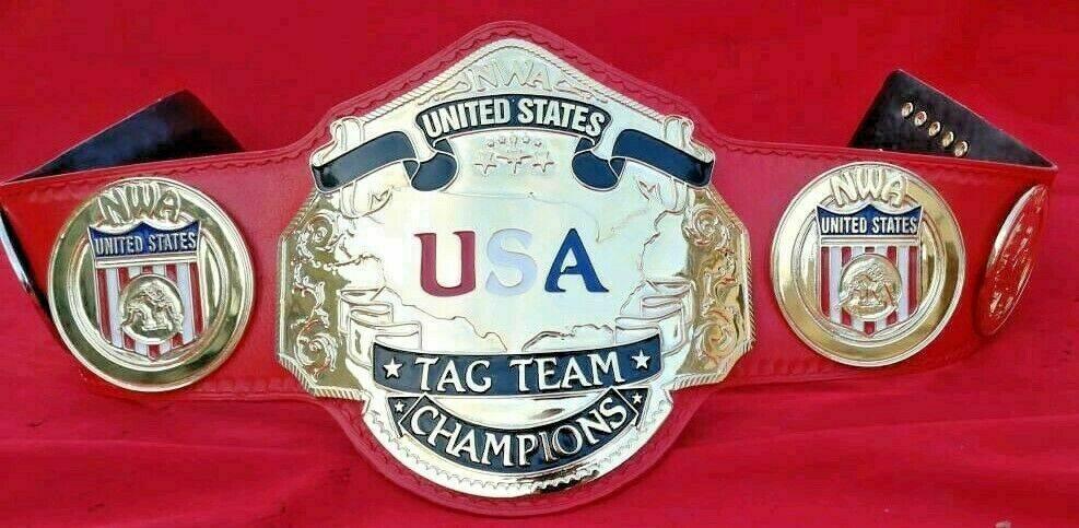 NWA USA TAG TEAM 24K GOLD Zinc Championship Belt - Zees Belts
