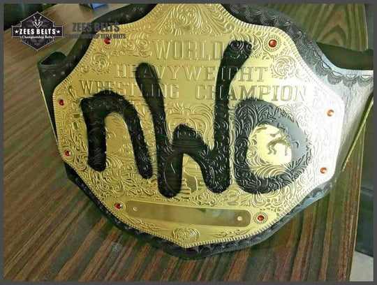 NWO BIG GOLD Brass Championship Belt - Zees Belts