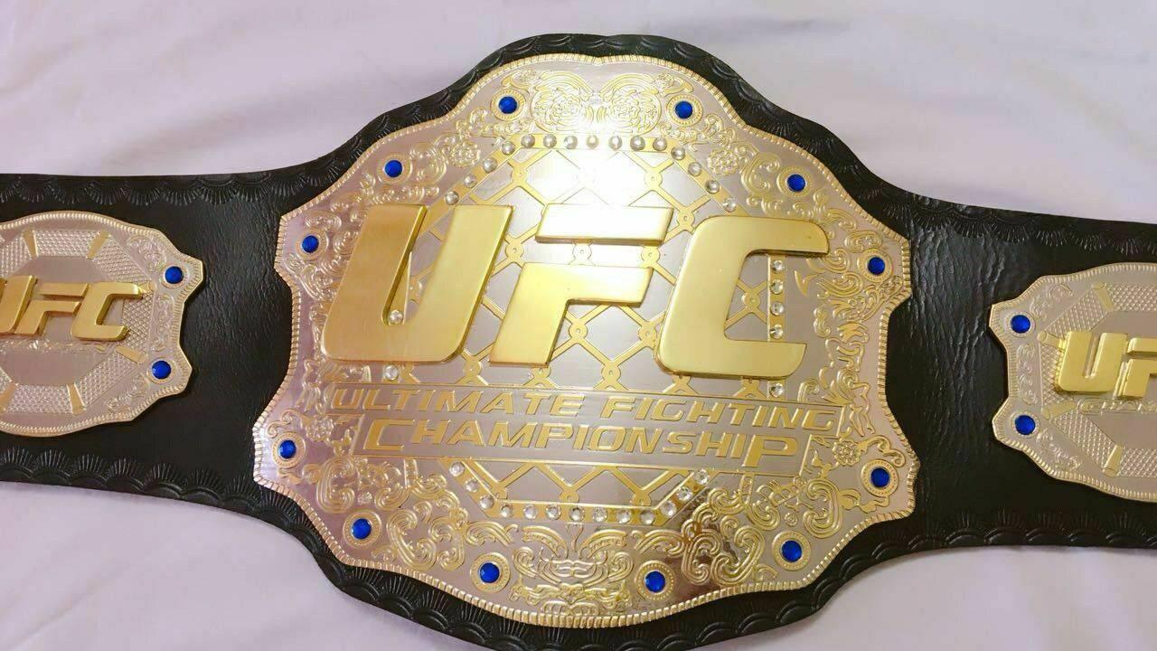 UFC Brass Double Stacked Championship Belt - Zees Belts