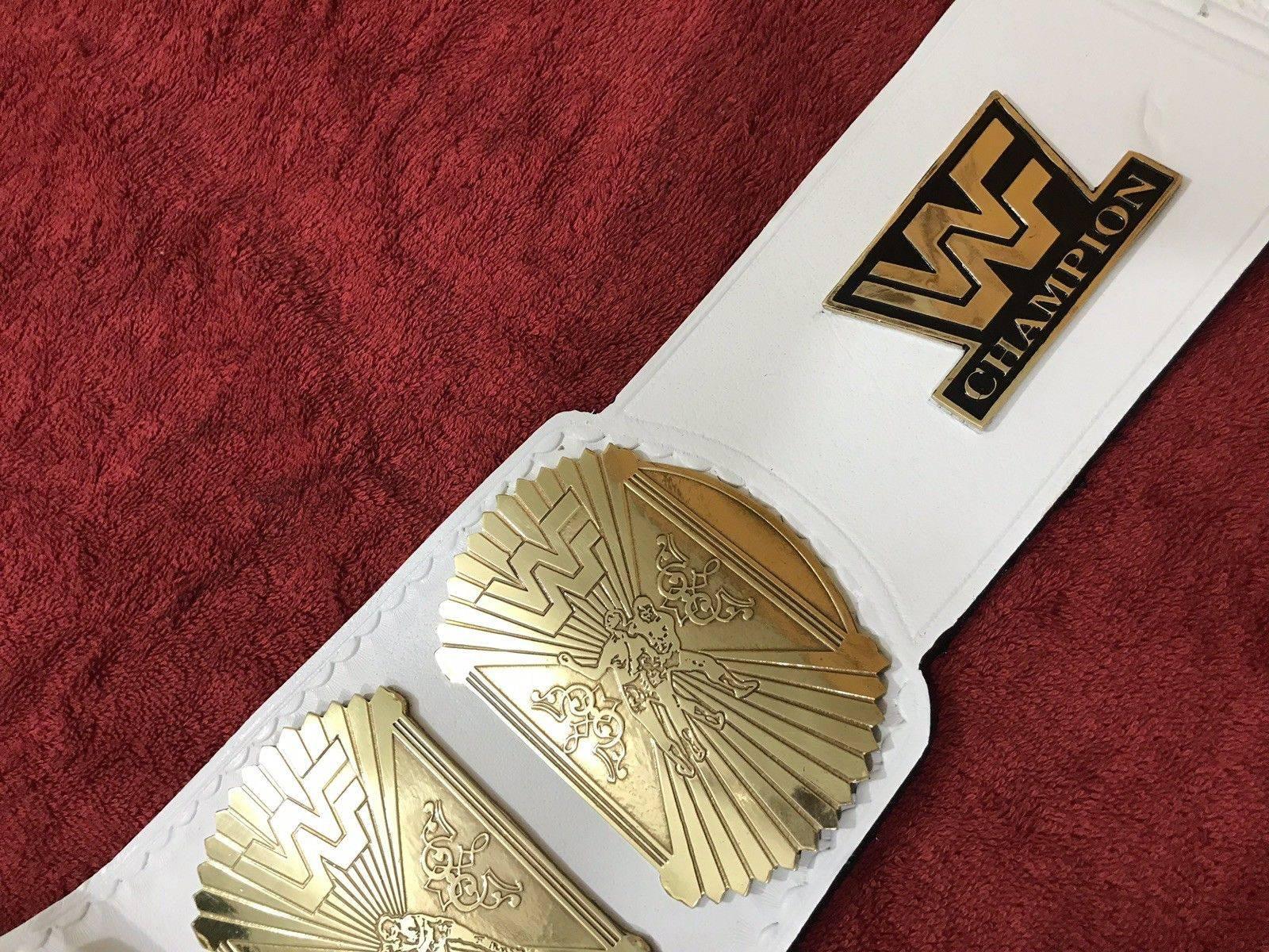 WWF WINGED EAGLE WHITE Brass Championship Title Belt - Zees Belts