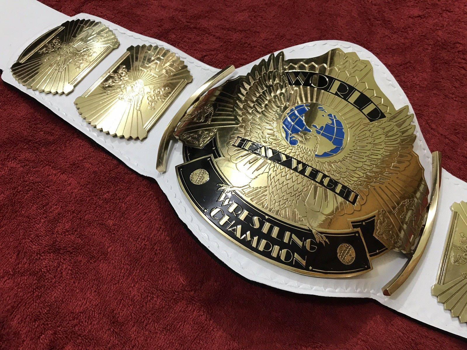 WWF WINGED EAGLE WHITE Brass Championship Title Belt