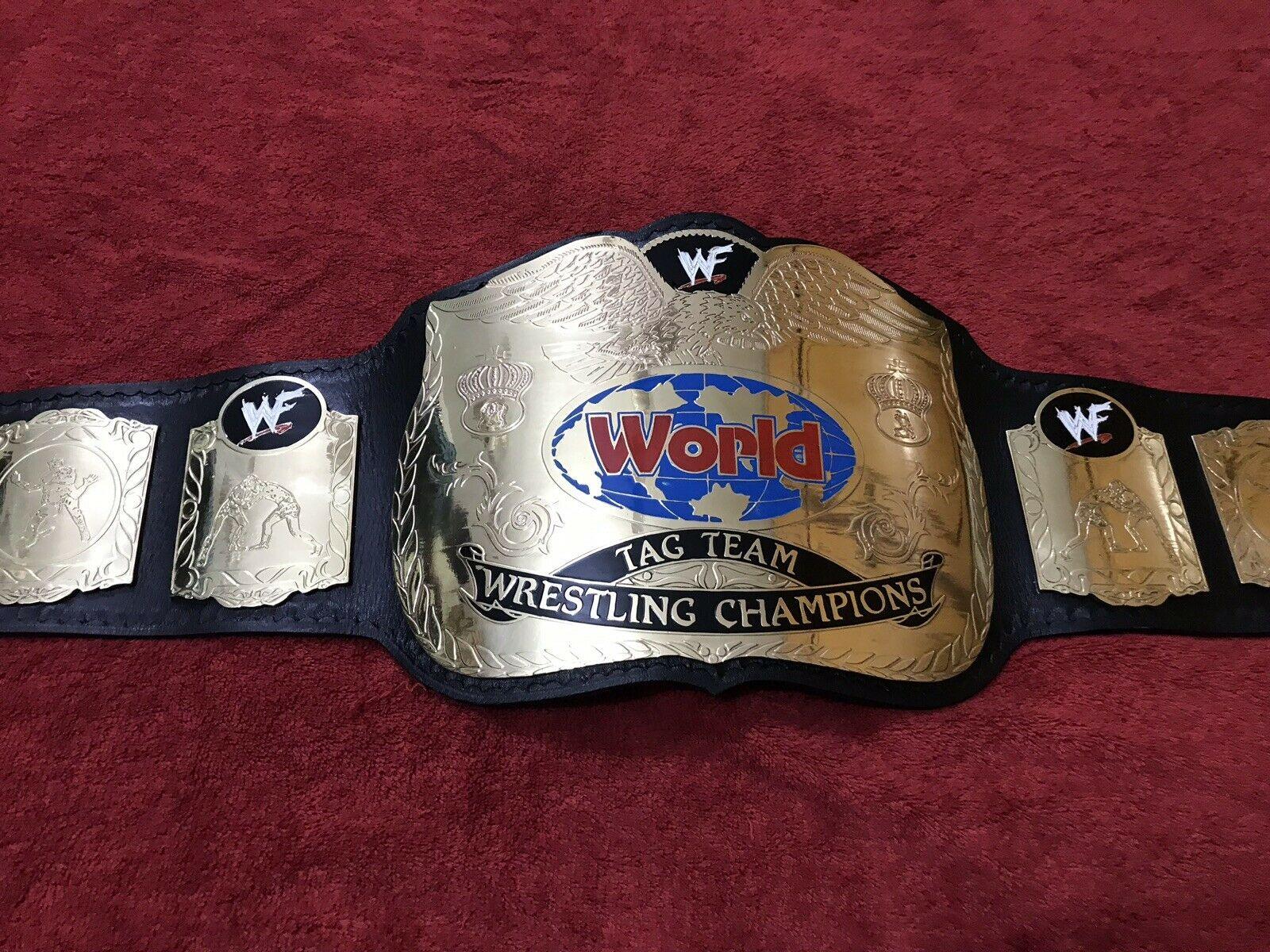 WWF WORLD TAG TEAM Brass Championship Replica Belt - Zees Belts