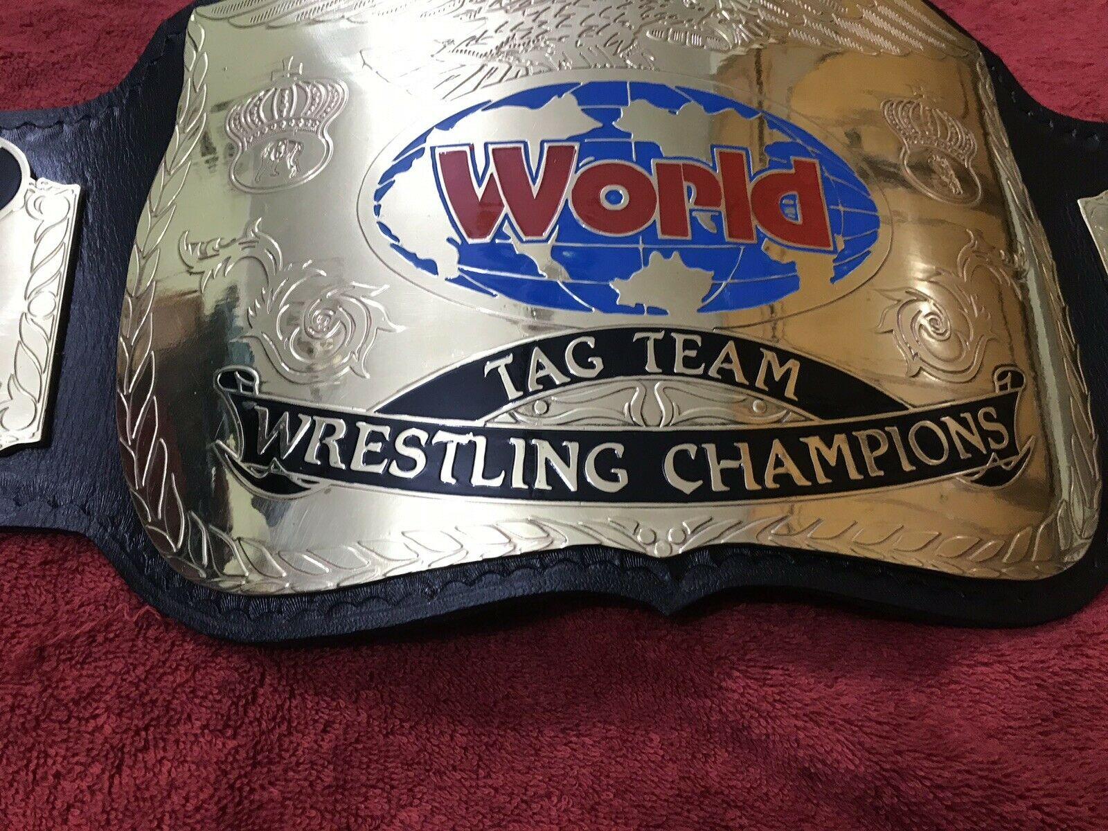 WWF WORLD TAG TEAM Brass Championship Replica Belt - Zees Belts